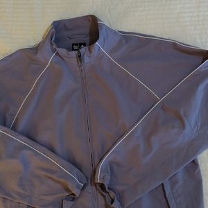 (402) Adidas windbreaker light purple large. Like new